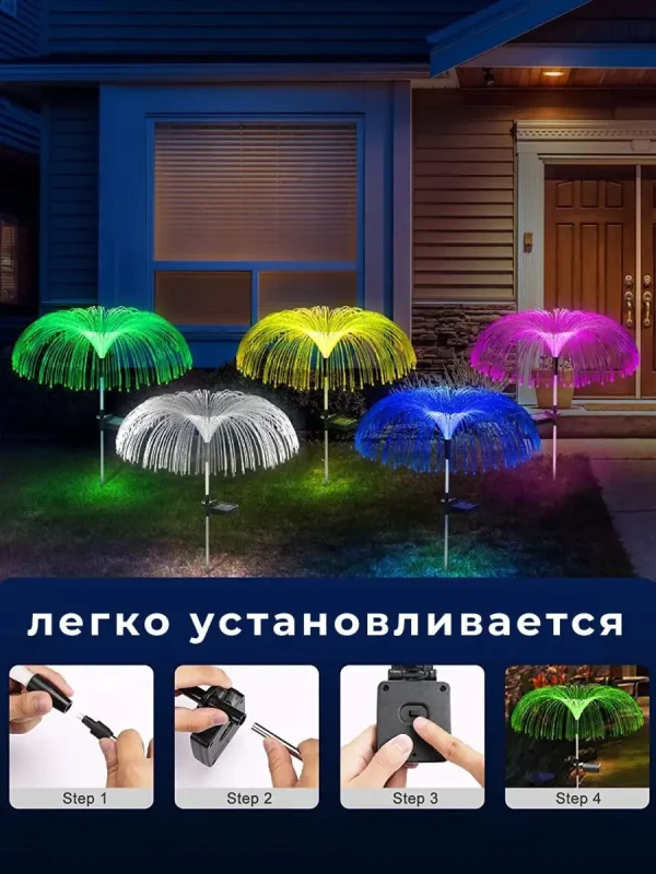 Светильник на солнечной батарее для дачи сада,садовый фонарь — изображение 9