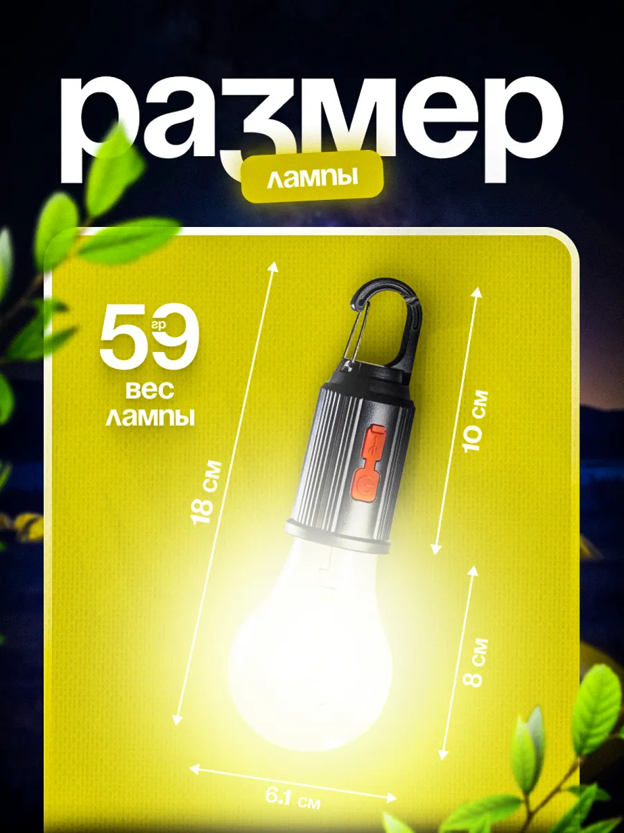 Cветодиодный походный фонарь для палатки — изображение 3