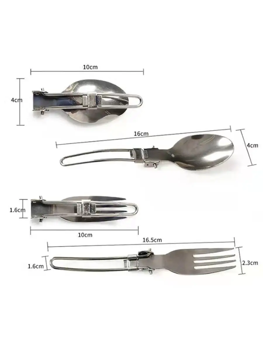 Походный набор столовых приборов складные туристические — изображение 4